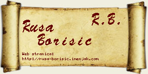 Rusa Borišić vizit kartica
